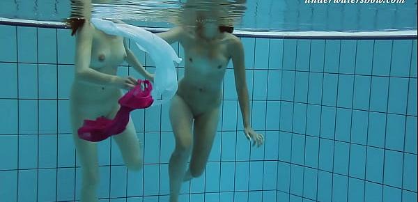 trendsUnderwater swimming pool lesbians Lera and Sima Lastova